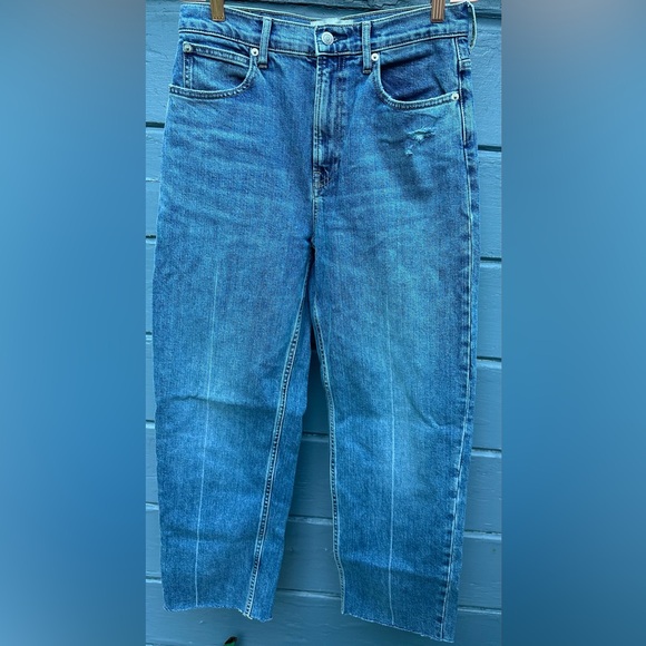 Everlane The Way High Jean Distressed straight leg organic cotton jeans - Picture 3 of 10